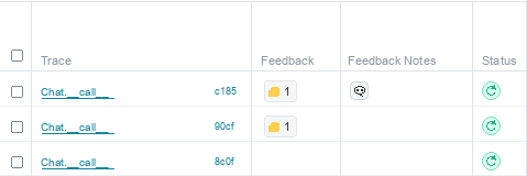 WeaveのFeedbackタブ